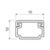 Vezetékcsatorna műanyag 15mm x 10mm x 2000mm fehér kezeletlen LH KOPOS